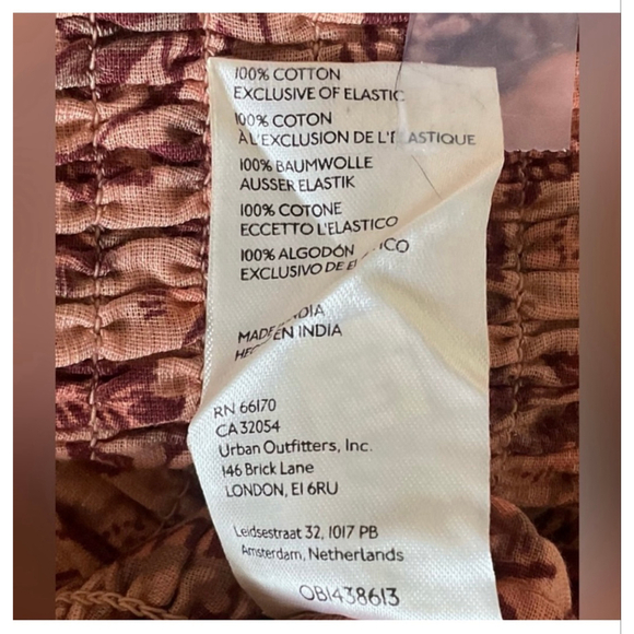 Free People Smock It To Me Mini Dress Apricot Combo Medium NWT - Picture 8 of 14